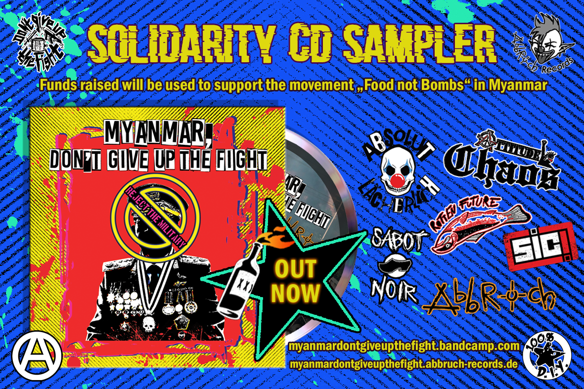 solidarity cd sampler punk for Food not bombs in Myanmar